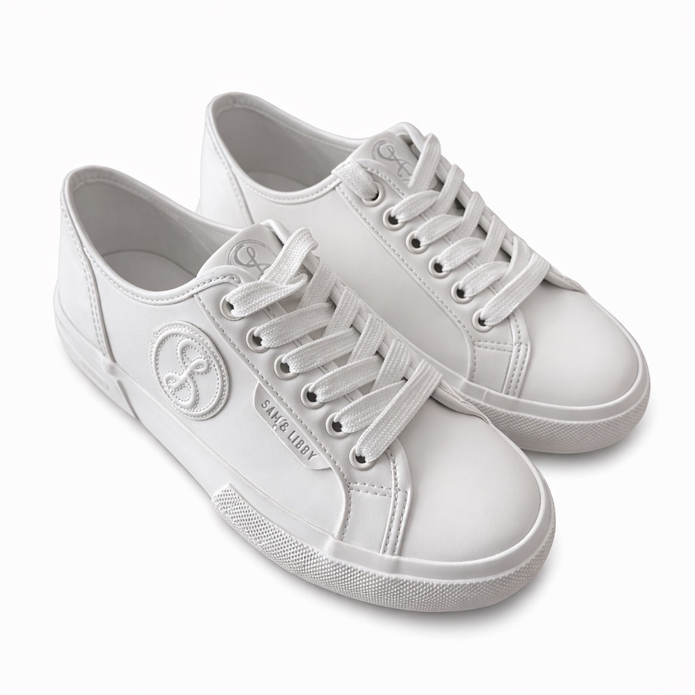 Sam & Libby Dina Platform Sneakers White 6 NEW